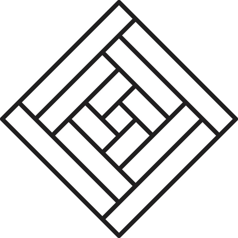Abstract square logo illustration in trendy and minimal style vector