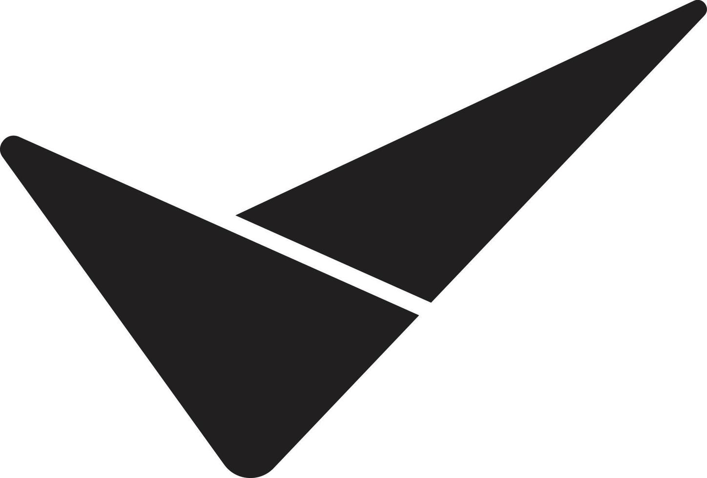 ilustración de logotipo de marca de verificación abstracta en estilo moderno y minimalista vector