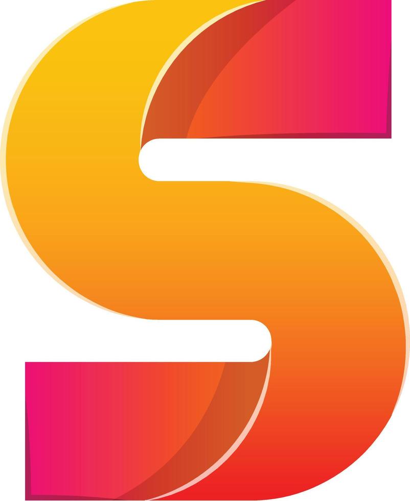 Abstract letter S logo illustration in trendy and minimal style vector