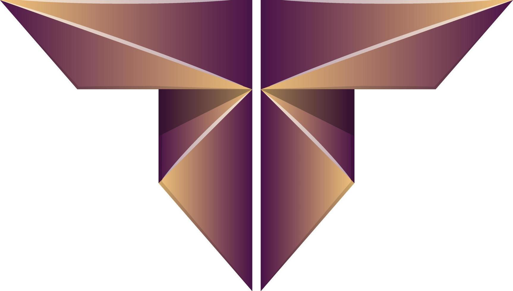 Abstract wing logo illustration in trendy and minimal style vector