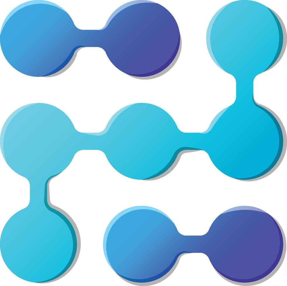 Abstract dot and connection logo illustration in trendy and minimal style vector