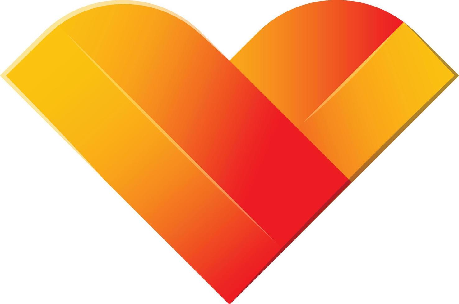 ilustración abstracta del logotipo del corazón en un estilo moderno y minimalista vector