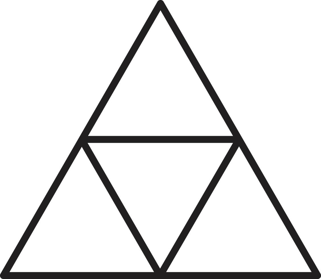 Abstract pyramid triangle logo illustration in trendy and minimal style vector