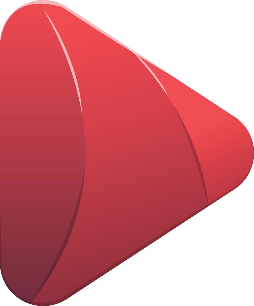 Abstract play button logo illustration in trendy and minimal style vector