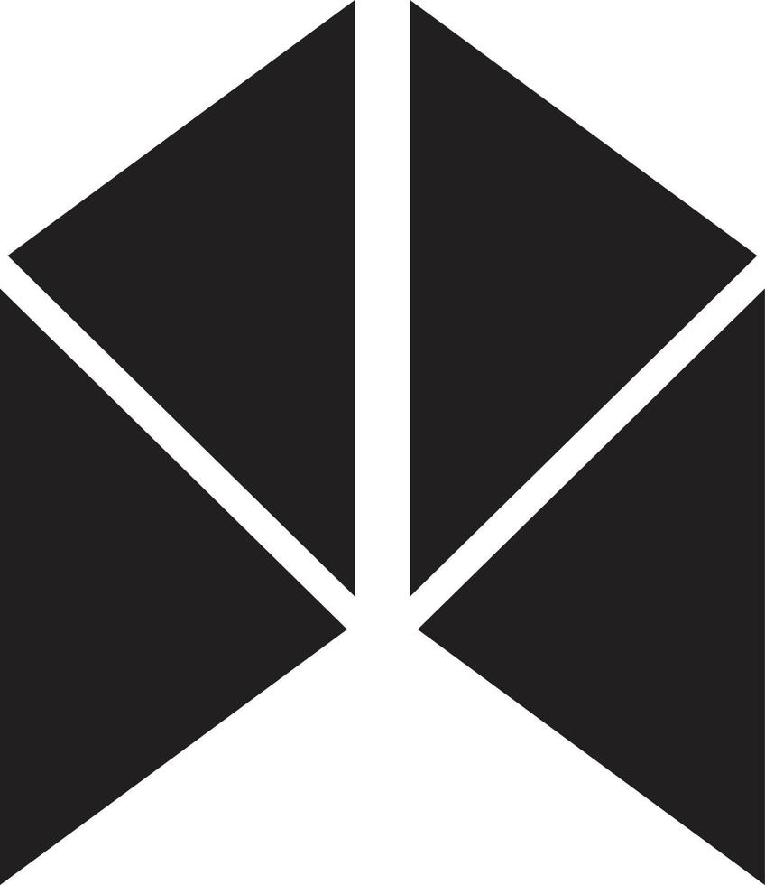 Abstract wing logo illustration in trendy and minimal style vector