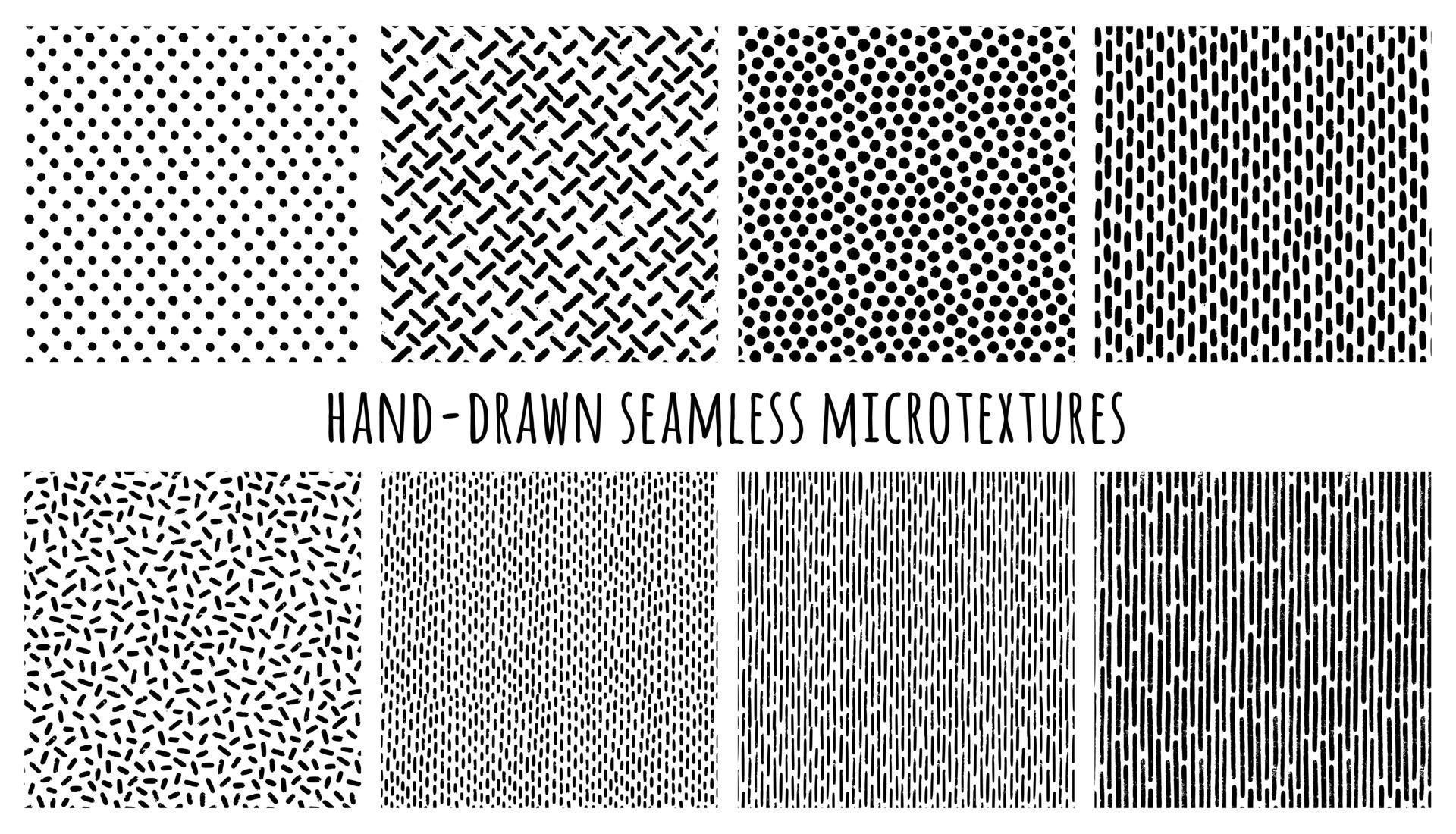Set of seamless black and white textures 13739873 Vector Art at Vecteezy