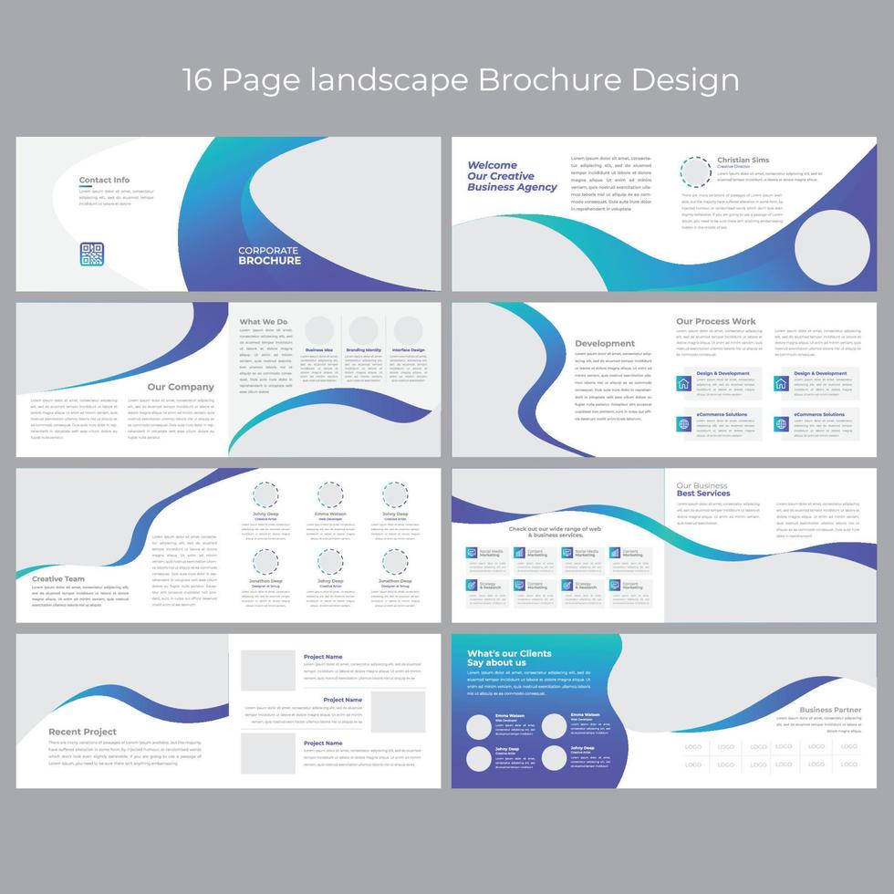 Landscape Brochure Template vector