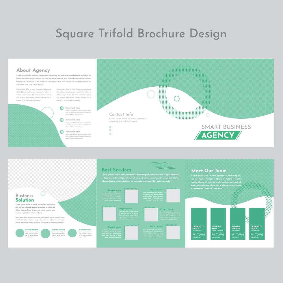 Square Trifold Brochure vector