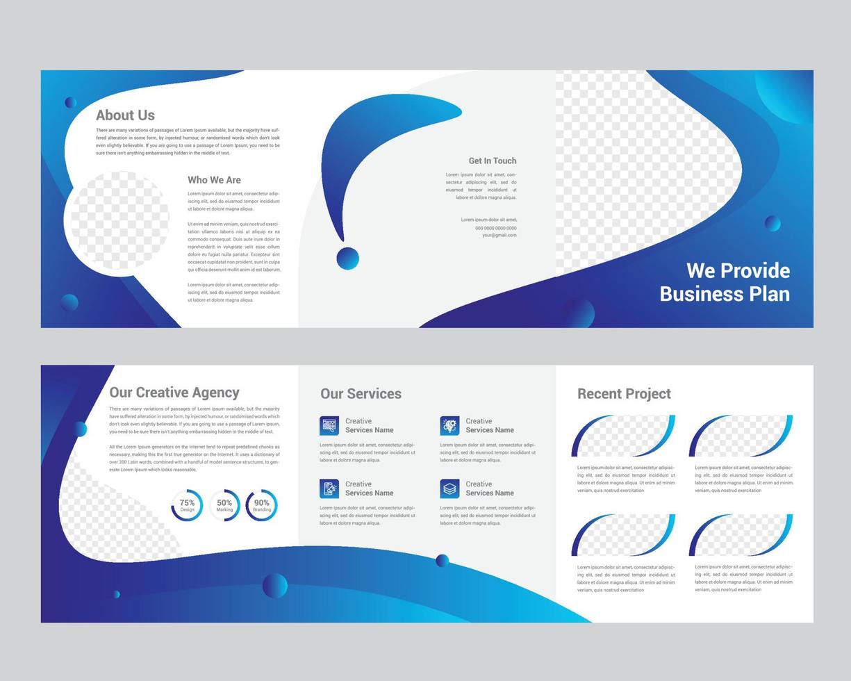 Squire Tri-Fold Brochure Template vector