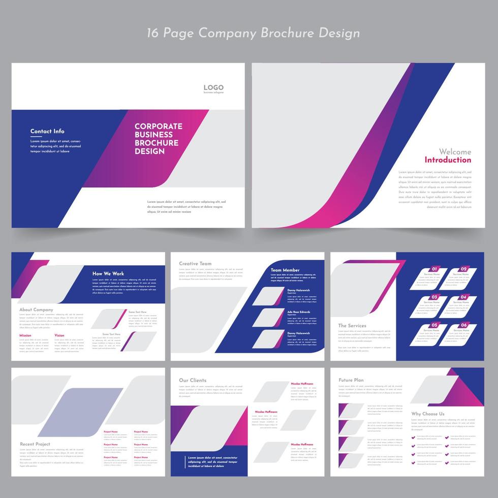 plantilla de folleto de empresa vector