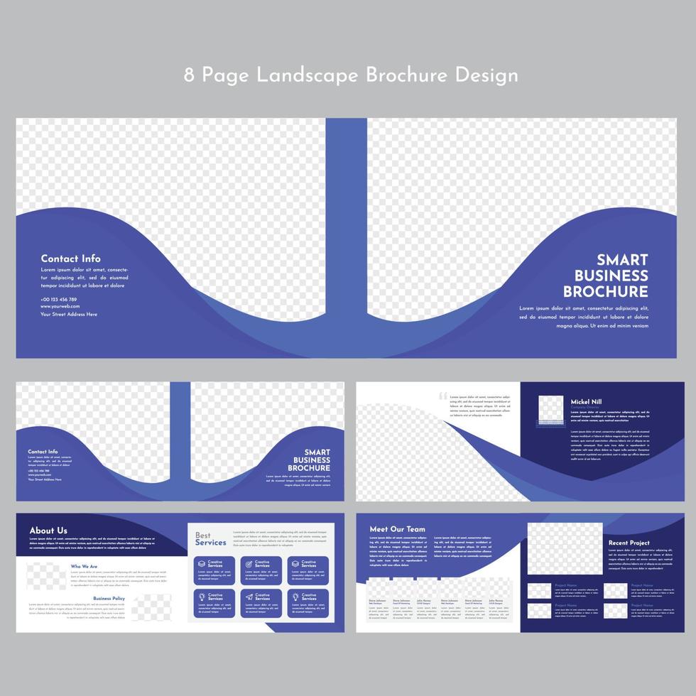 Landscape Business Brochure Template vector