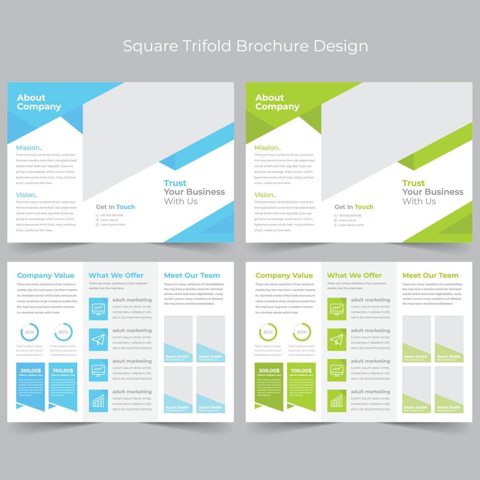 plantilla de folleto tríptico vector