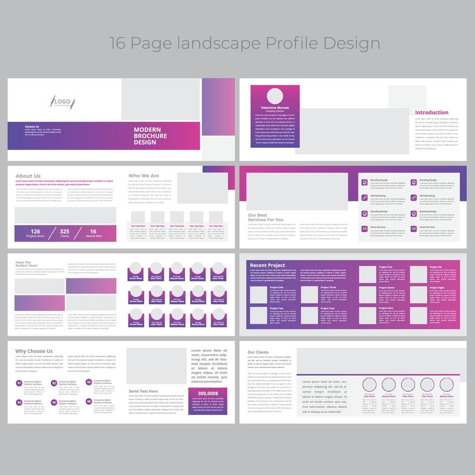 Landscape Brochure Template vector
