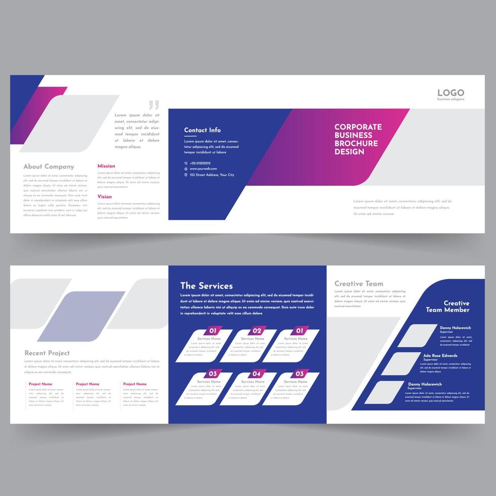 Squire Tri-Fold Brochure Template vector