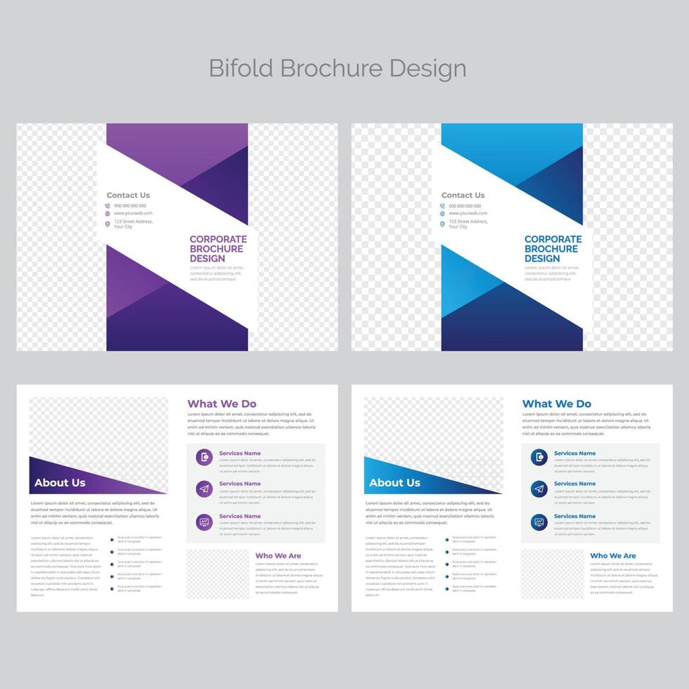 Bifold Brochure Template vector