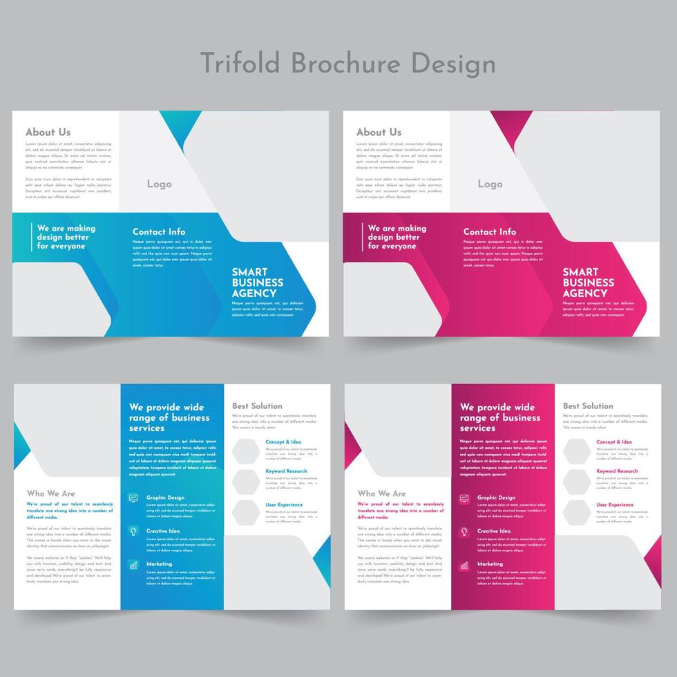 Corporate Trifold Brochure vector