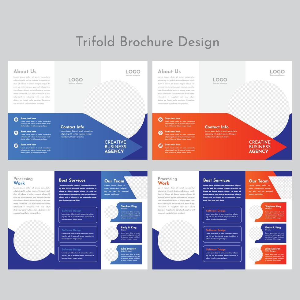 Corporate Trifold Brochure vector