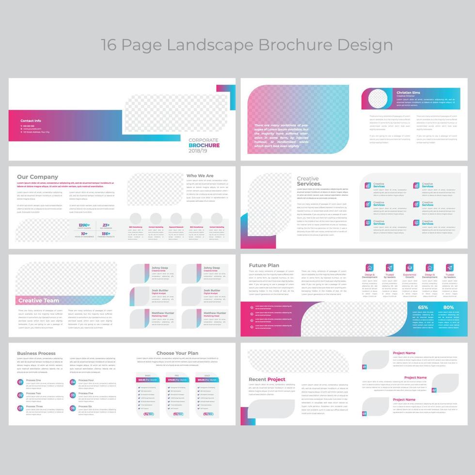 Landscape Brochure Template vector