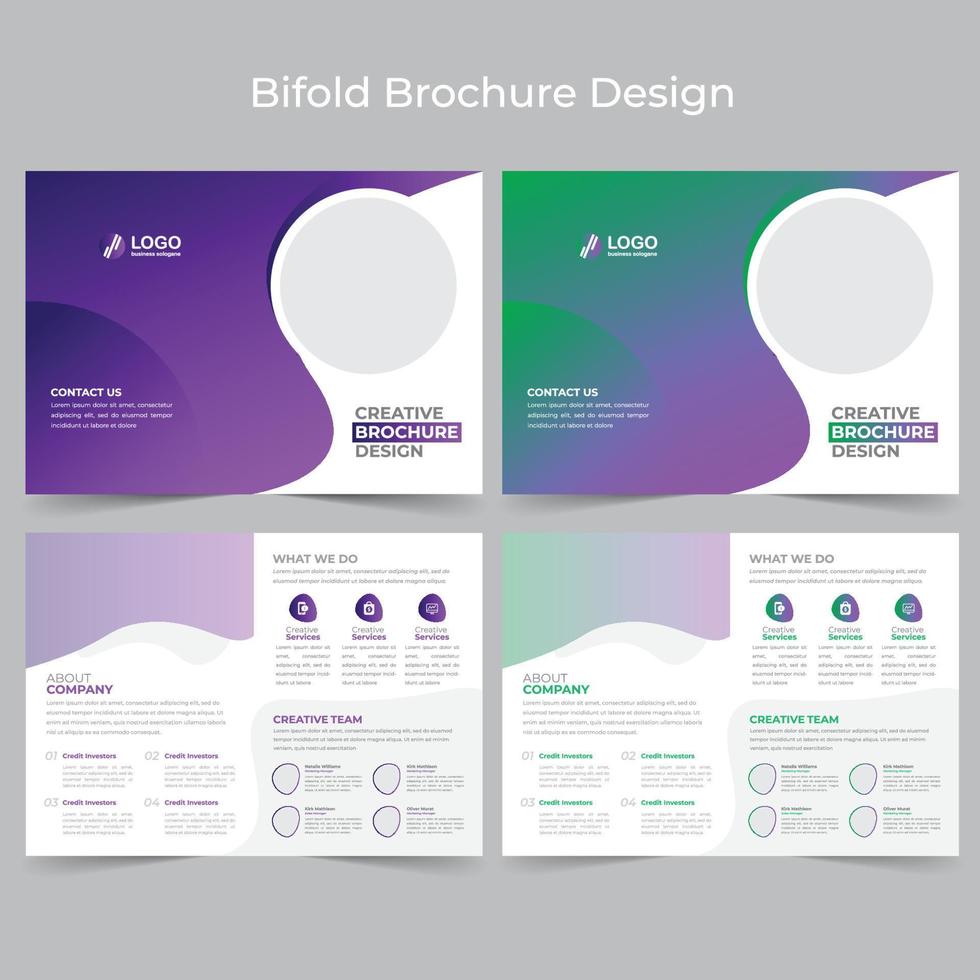 Bifold Brochure Template vector