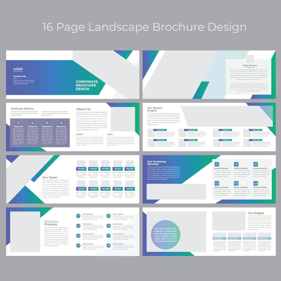 Landscape Business Brochure Template vector