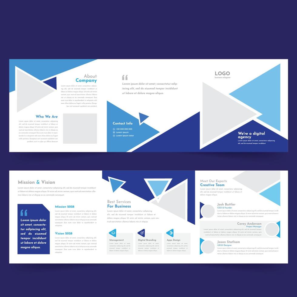 Squire Tri-Fold Brochure Template vector