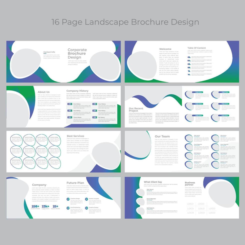 Landscape Brochure Template vector