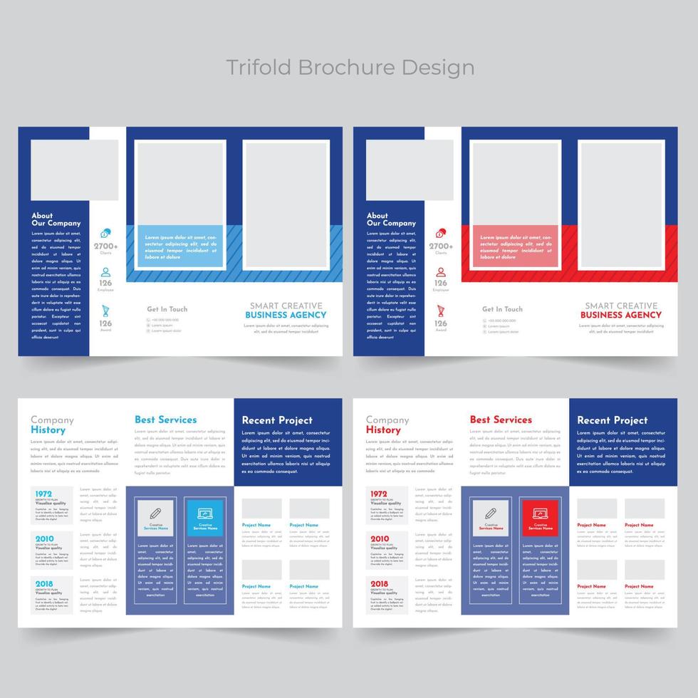 Corporate Trifold Brochure vector