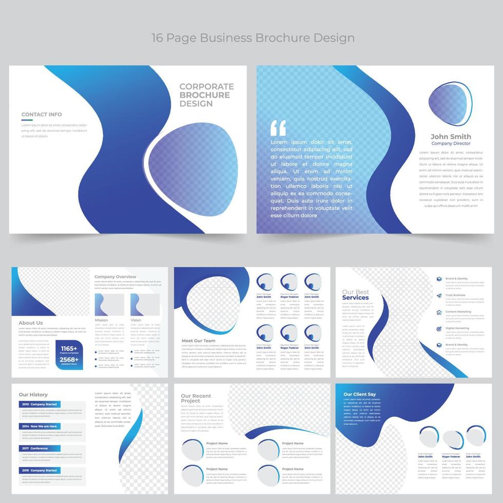 plantilla de folleto de empresa vector