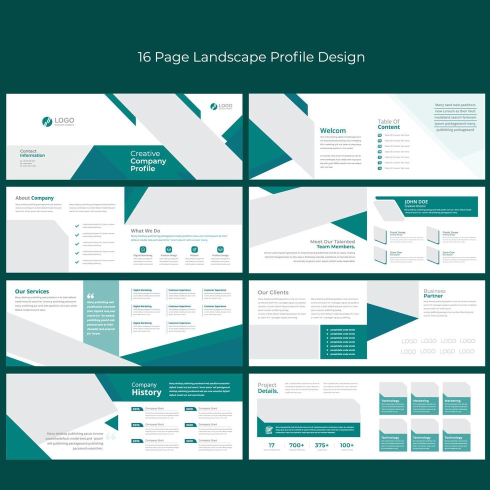 plantilla de folleto de paisaje vector