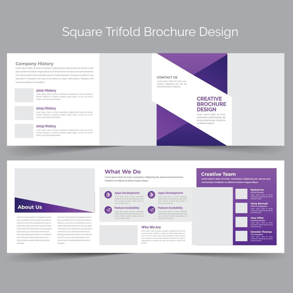 Squire Tri-Fold Brochure Template vector