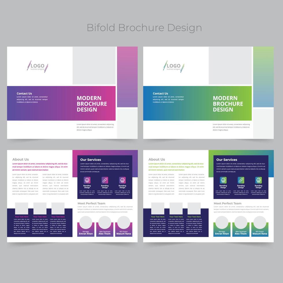 Bifold Brochure Template vector