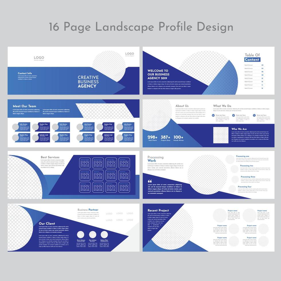 Landscape Business Brochure Template vector