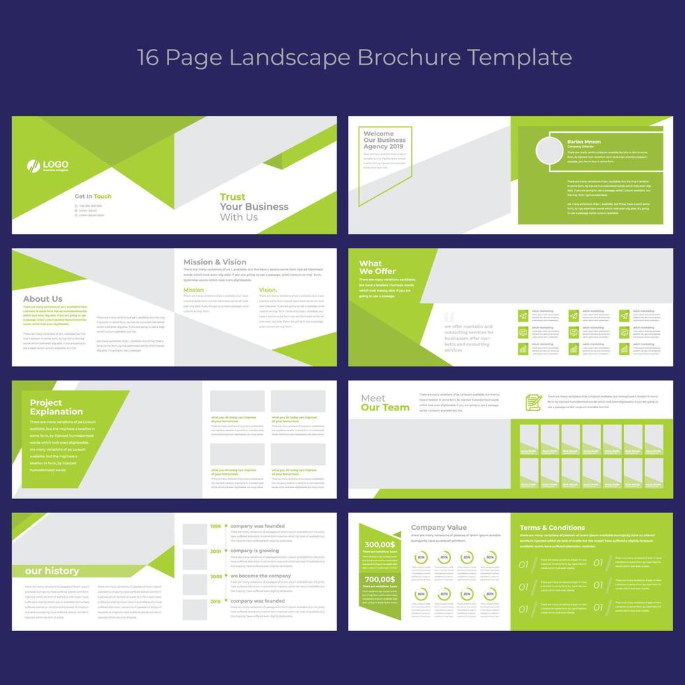 plantilla de folleto de paisaje vector