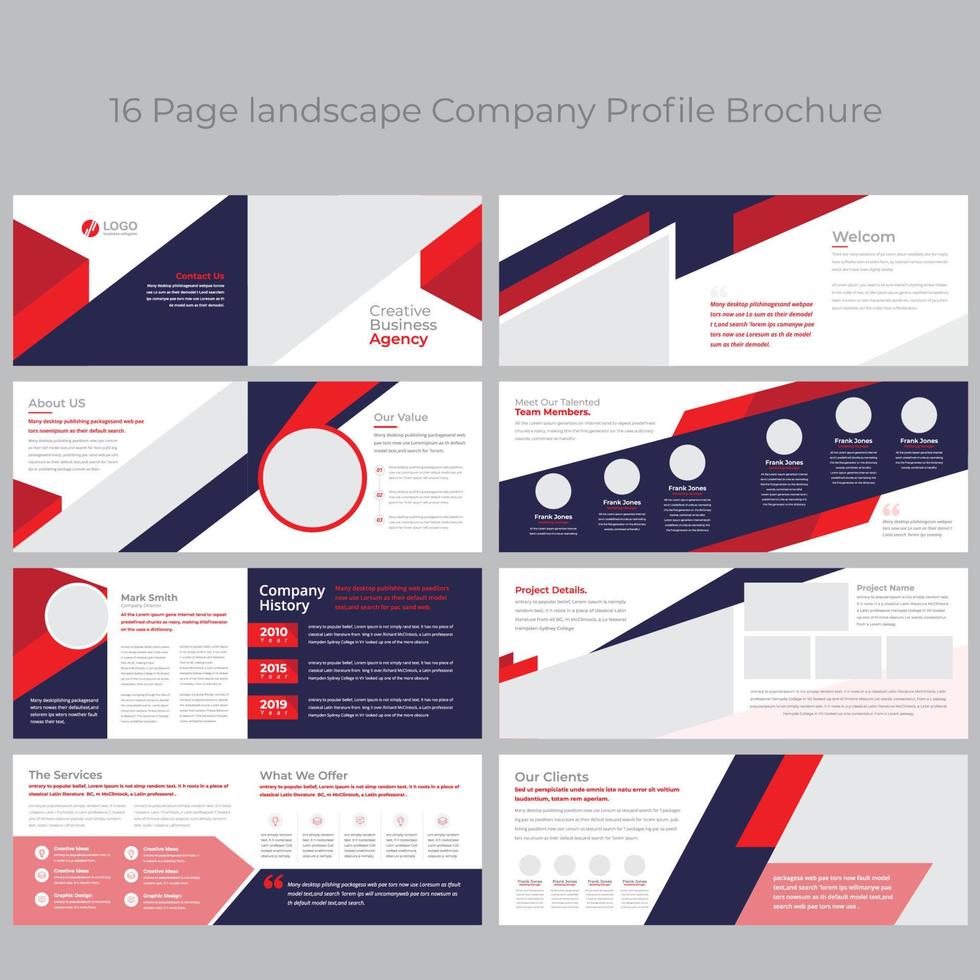 Landscape Brochure Template vector