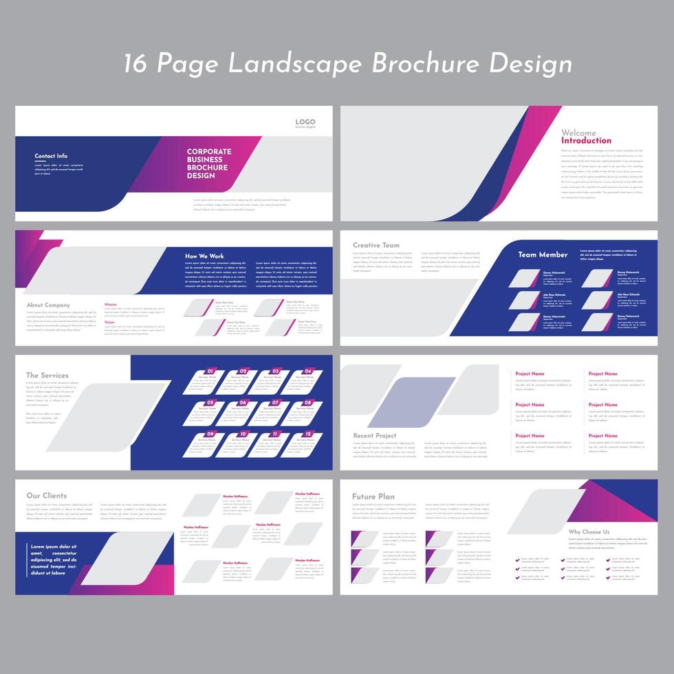Landscape Brochure Template vector