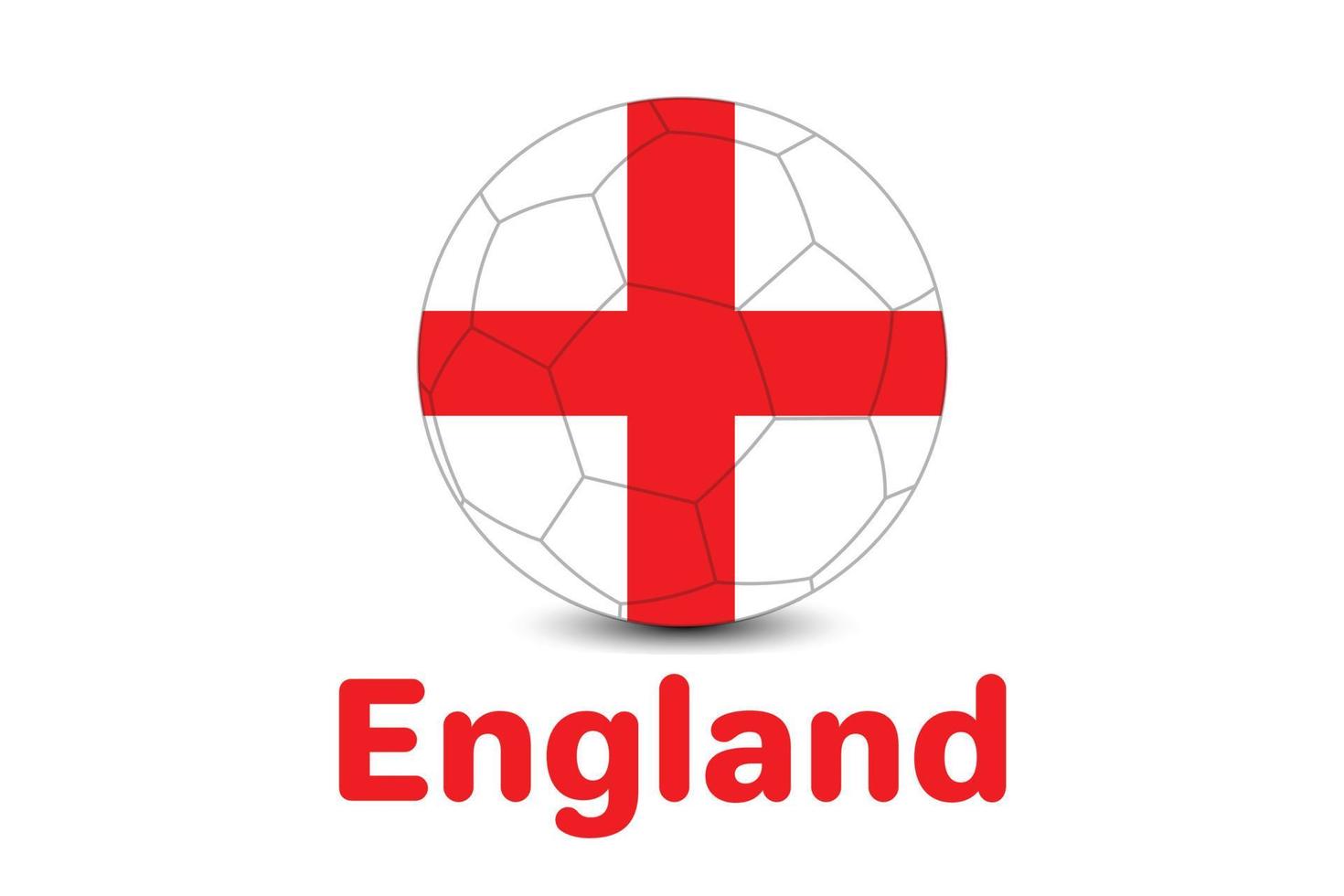 Football Worldcup 2022 with England Flag with football illustration vector