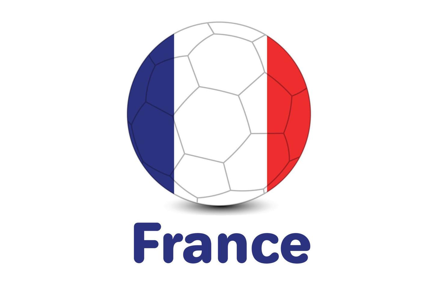 Football Worldcup 2022 with France Flag. Qatar world cup 2022 vector