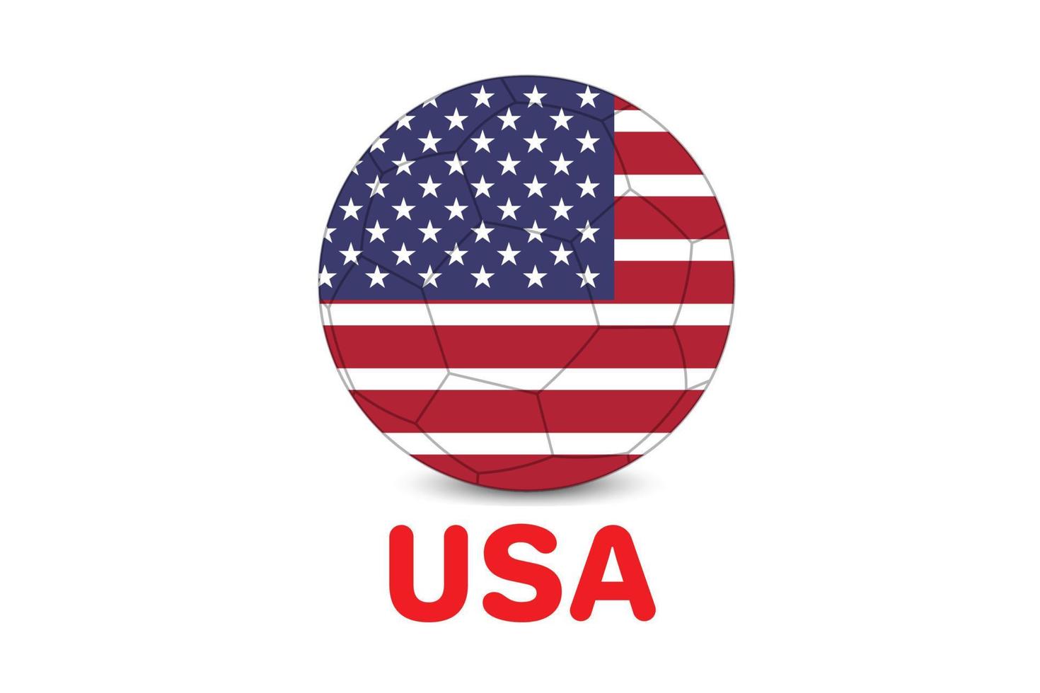 USA Flag for Fifa Worldcup 2022 . Qatar world cup flag illustration. vector