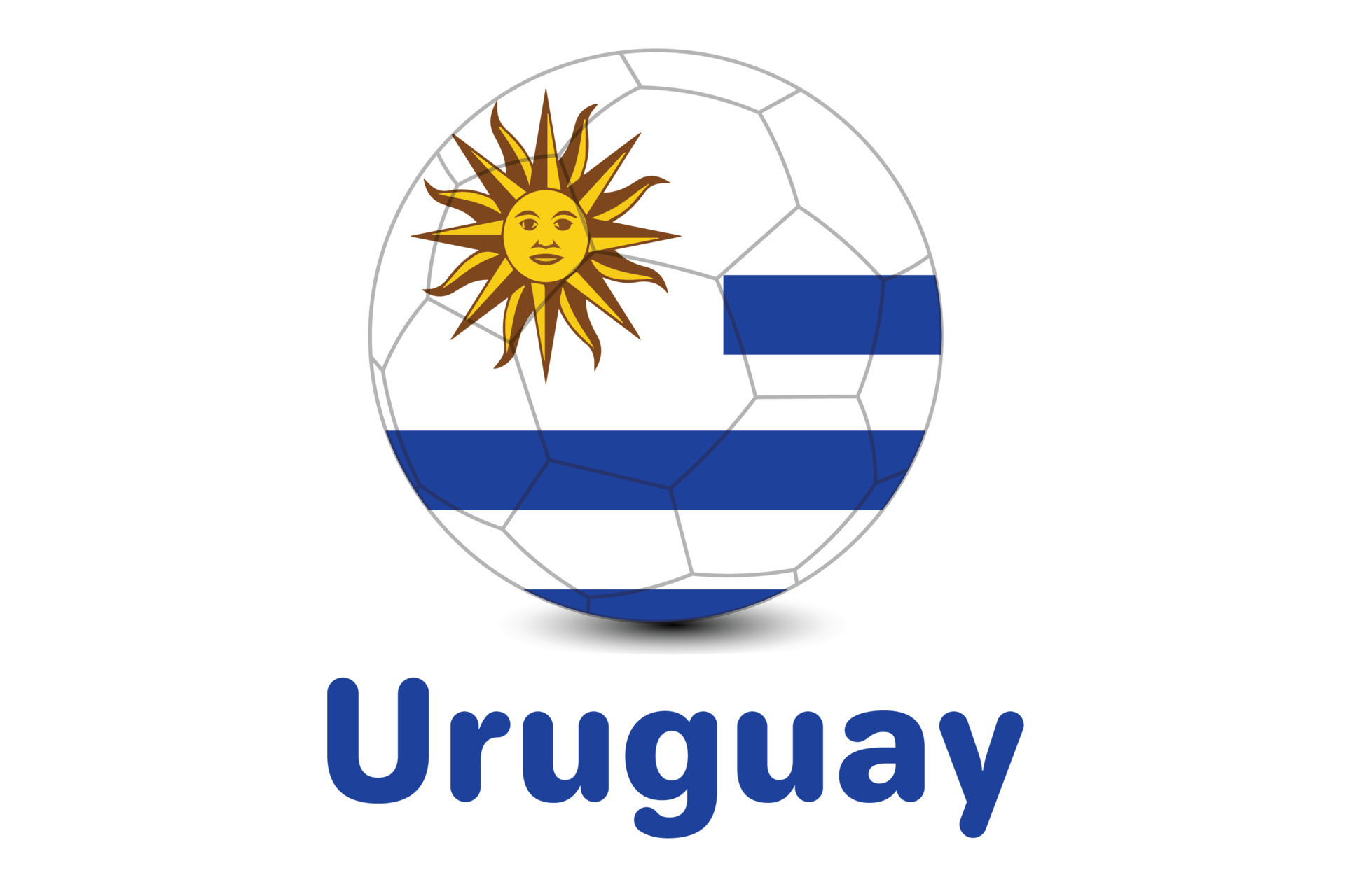 Premium Vector  Uruguay national flag football crest