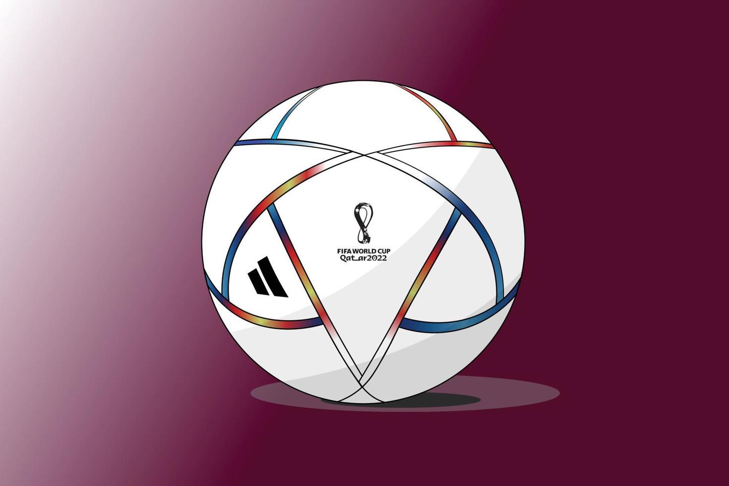 fútbol balón de fútbol qatar 2022 copa del mundo vector