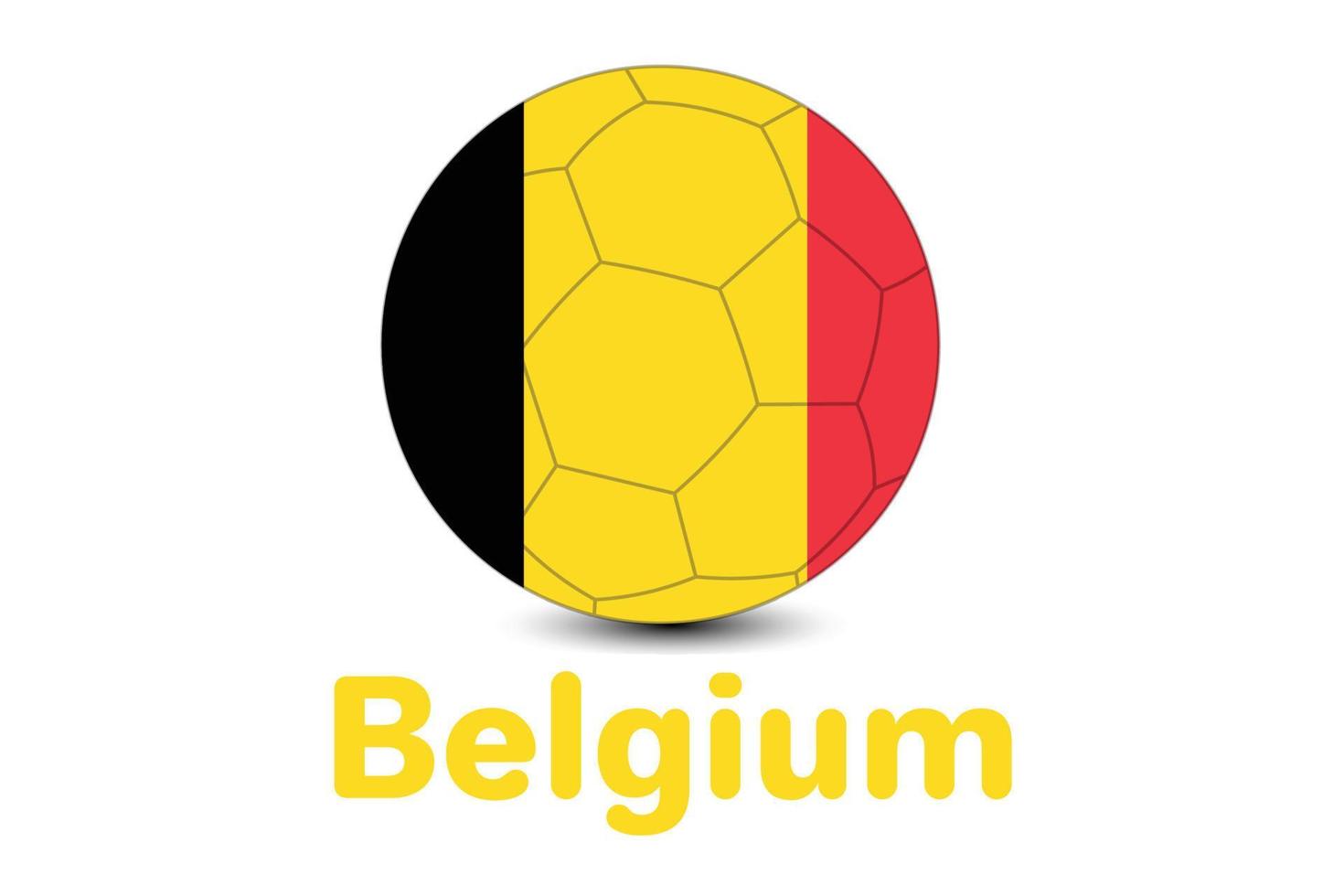 copa mundial de fútbol fifa 2022 con bandera de bélgica. copa del mundo qatar 2022. ilustración de la bandera de bélgica. vector