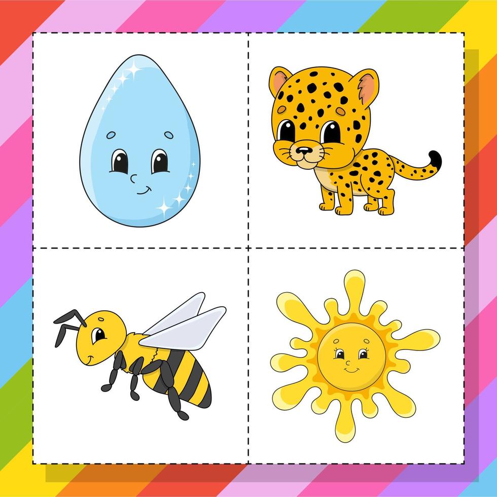 Set of stickers with cute cartoon characters. Hand drawn. Colorful pack. Vector illustration. Patch badges collection for kids. For daily planner, organizer, diary.