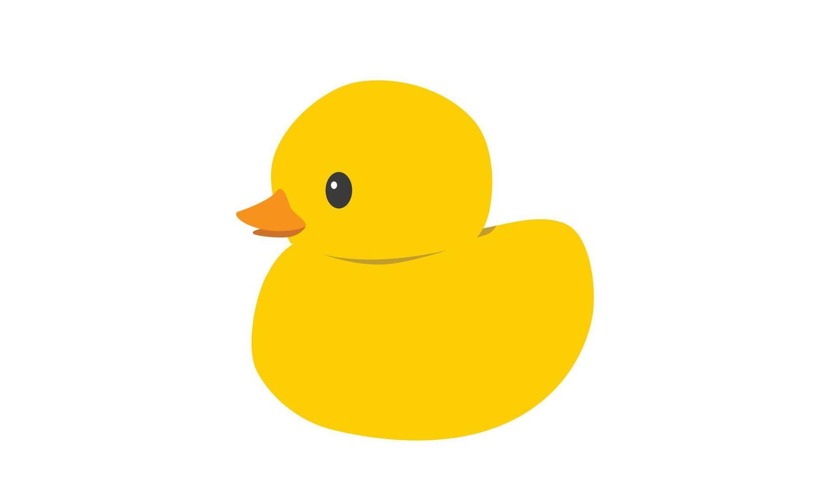 clipart de pato de goma amarillo. Ilustración de vector plano de juguete de pato amarillo lindo simple. estilo de dibujos animados de pato de goma de juguete inflable. juguete de natación para bebé. niños, baby shower, recién nacido, concepto de decoración de guardería