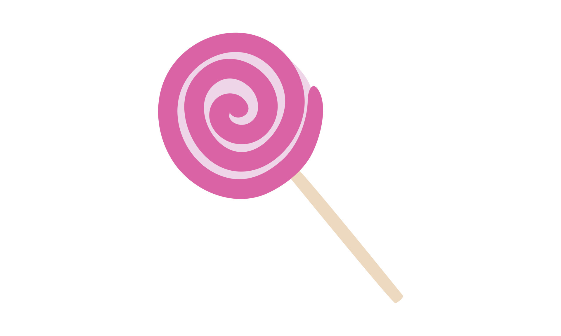 Sweet swirl lollipop clipart. Simple cute round lolly candy on plastic  stick flat vector illustration isolated on white. Twisted hard sugar candy  cartoon style icon. Caramel suckers vector design 13740564 Vector Art