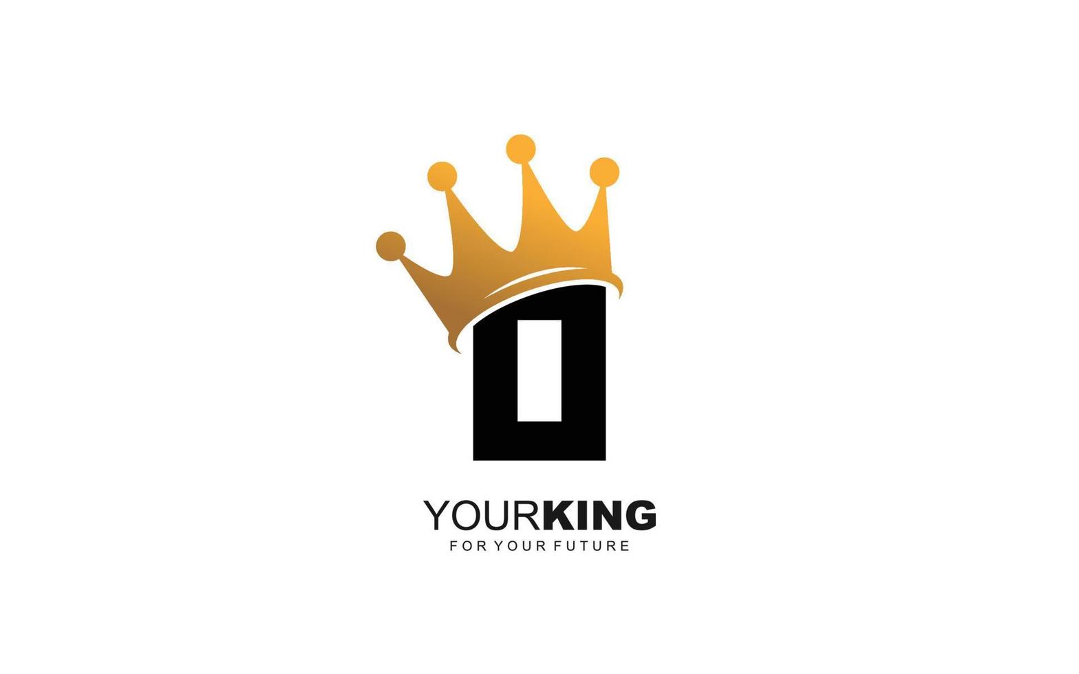 O logo crown for construction company. letter template vector illustration for your brand.