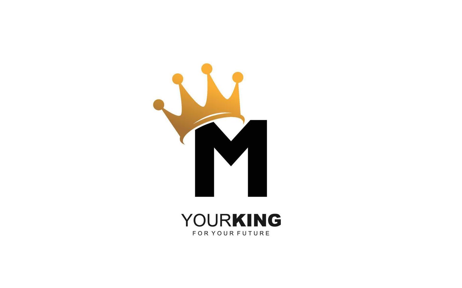 M logo crown for construction company. letter template vector illustration for your brand.