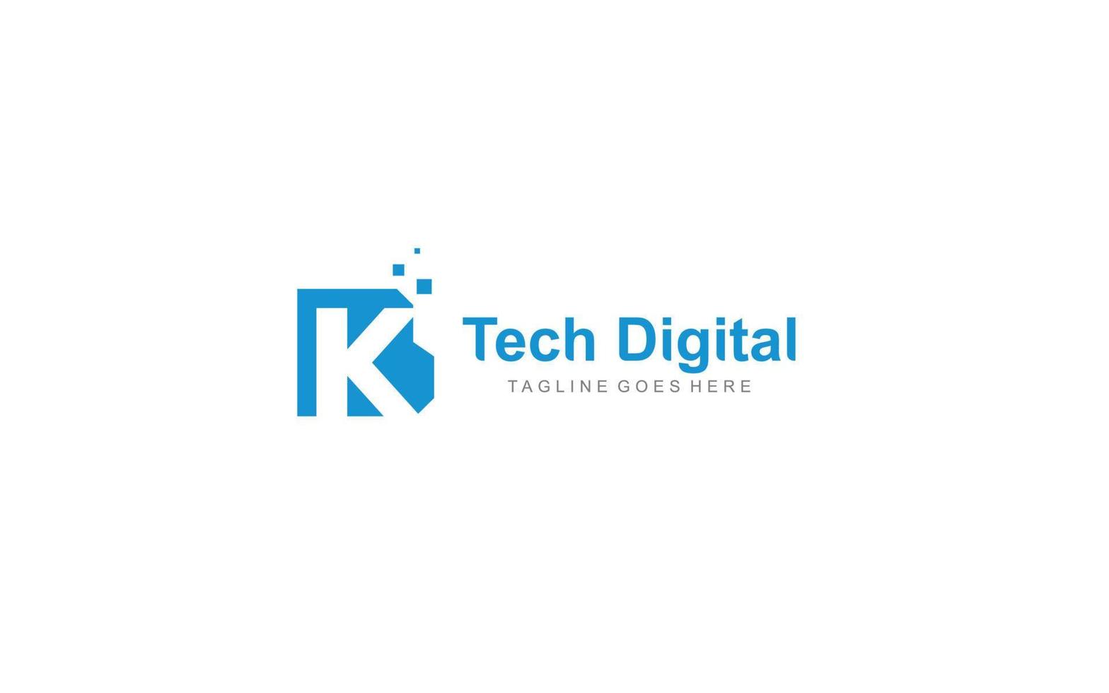 píxel del logotipo kb para la empresa de marca. ilustración de vector de plantilla digital para su marca.