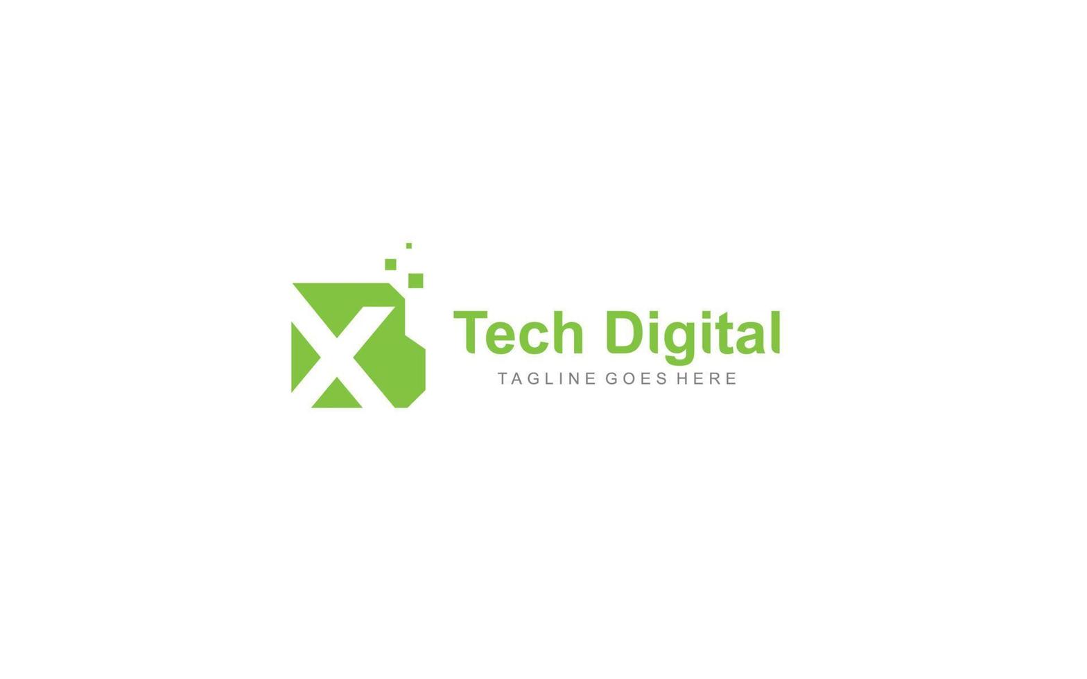 XB logo PIXEL for branding company. DIGITAL template vector illustration for your brand.