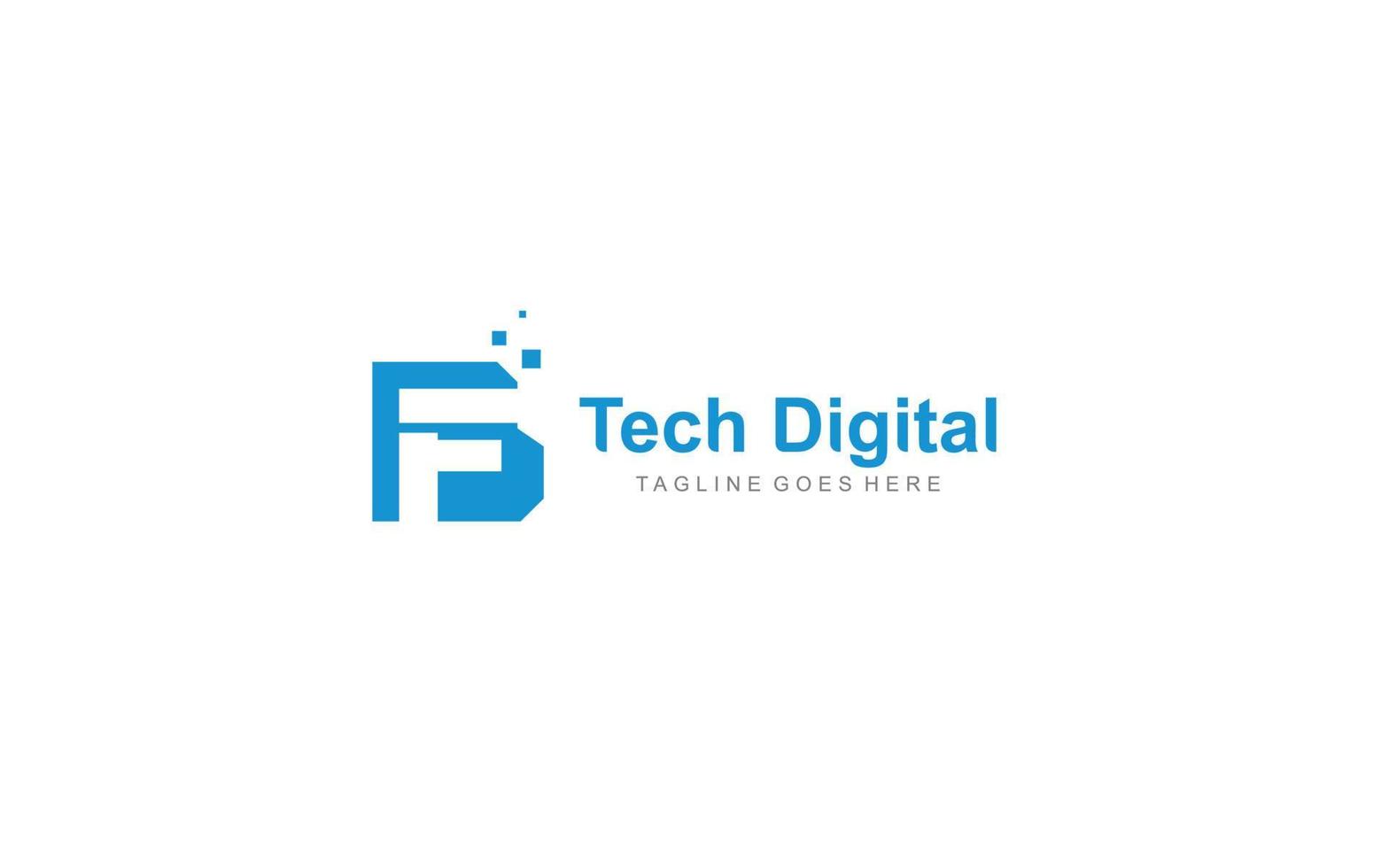 FB logo PIXEL for branding company. DIGITAL template vector illustration for your brand.