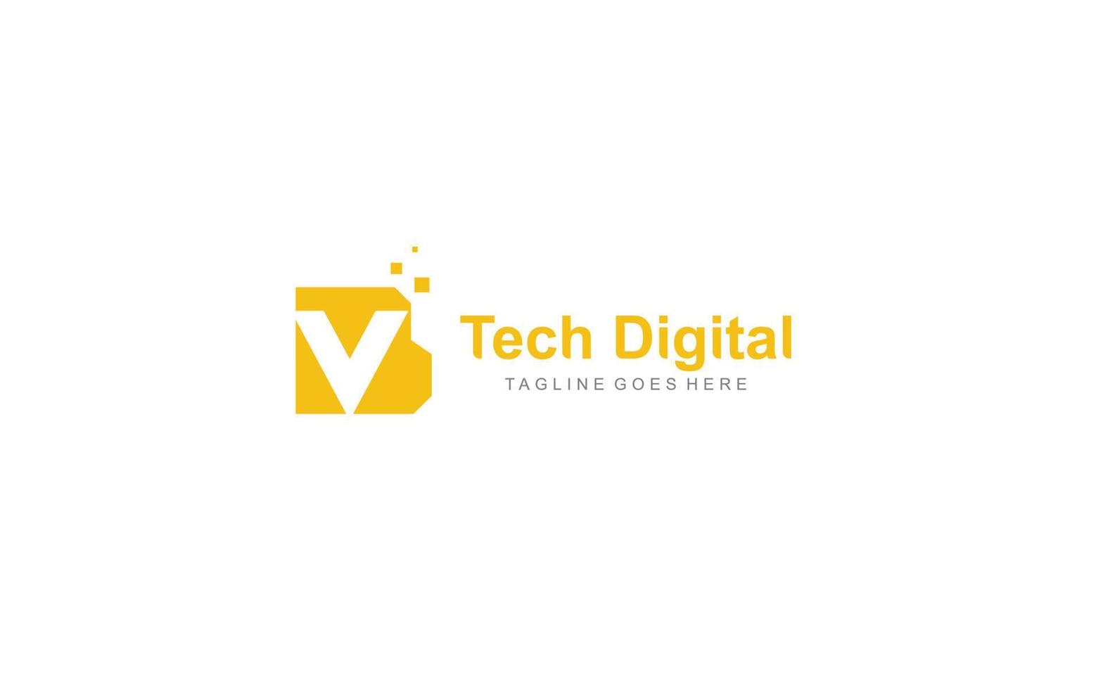 VB logo PIXEL for branding company. DIGITAL template vector illustration for your brand.